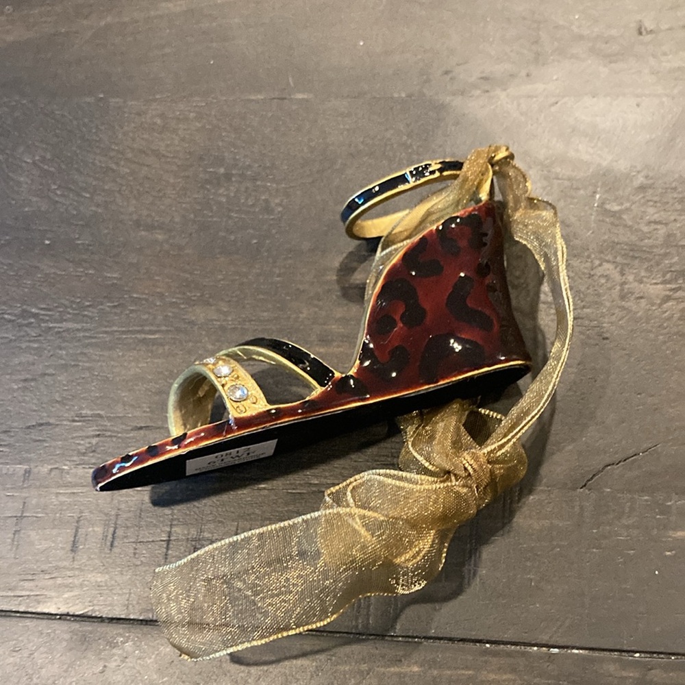 Shoe Christmas Ornament by Bombay - Cecily Leopard Wedge - Picture 9 of 10